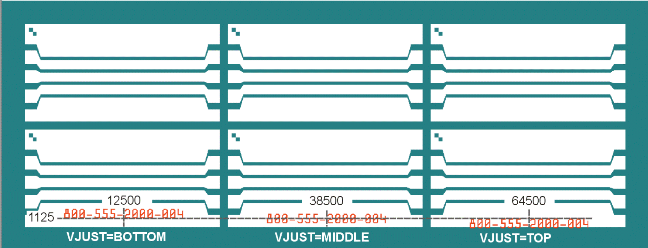 text position for VJUST = BOTTOM, MIDDLE, TOP