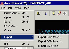 Ansoft Links can export different models as needed by Ansoft's other signal integrity products.