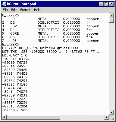 NETEX-G ASCII Output File