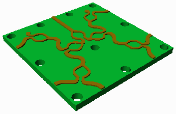 microwave circuit drawn in SOLIDWORKS
