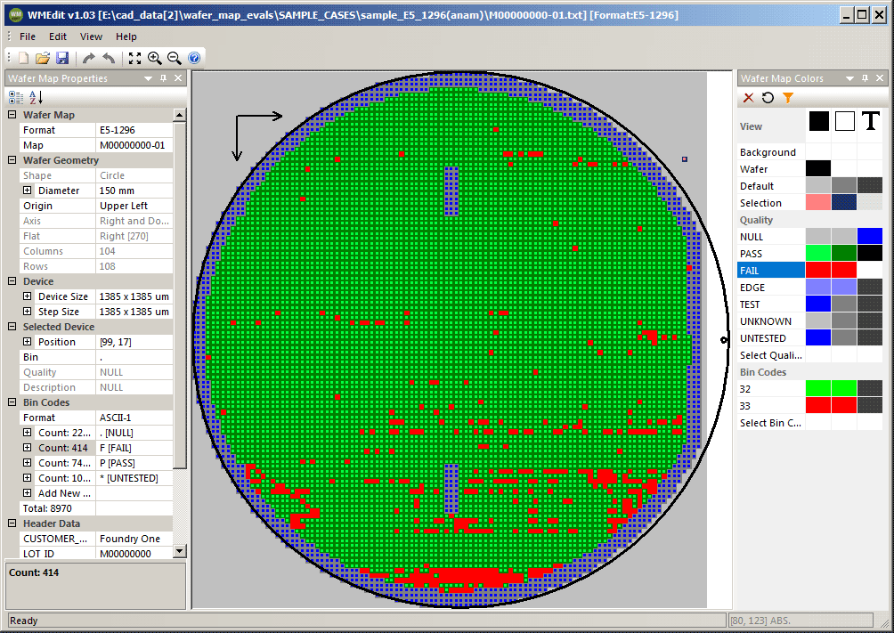 WMMapEdit View Transform And Convert Wafer Maps