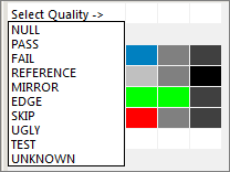 select quality and assign colors based on the Quality attribute