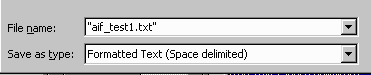Excel save as text (space delimited)