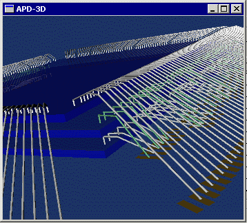 3D zoomed in view shows the advanced wire model used for the longer wires.