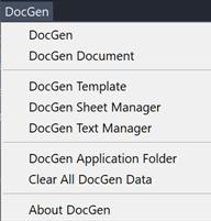 DocGen Menu DocGen Menu