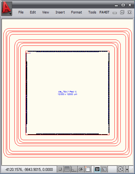 autocad screen shot of filleted rings