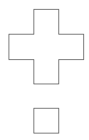 images of cross and small square