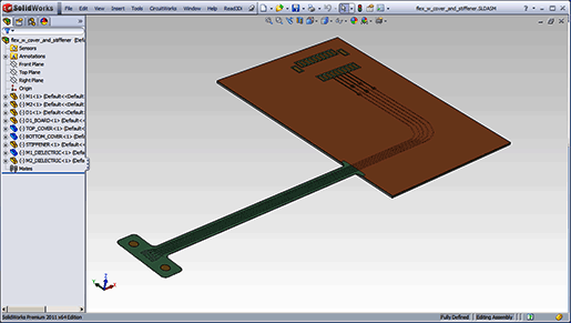 Creating a 3D Model in SolidWorks from a Flexboard's Gerber and Drill Data.